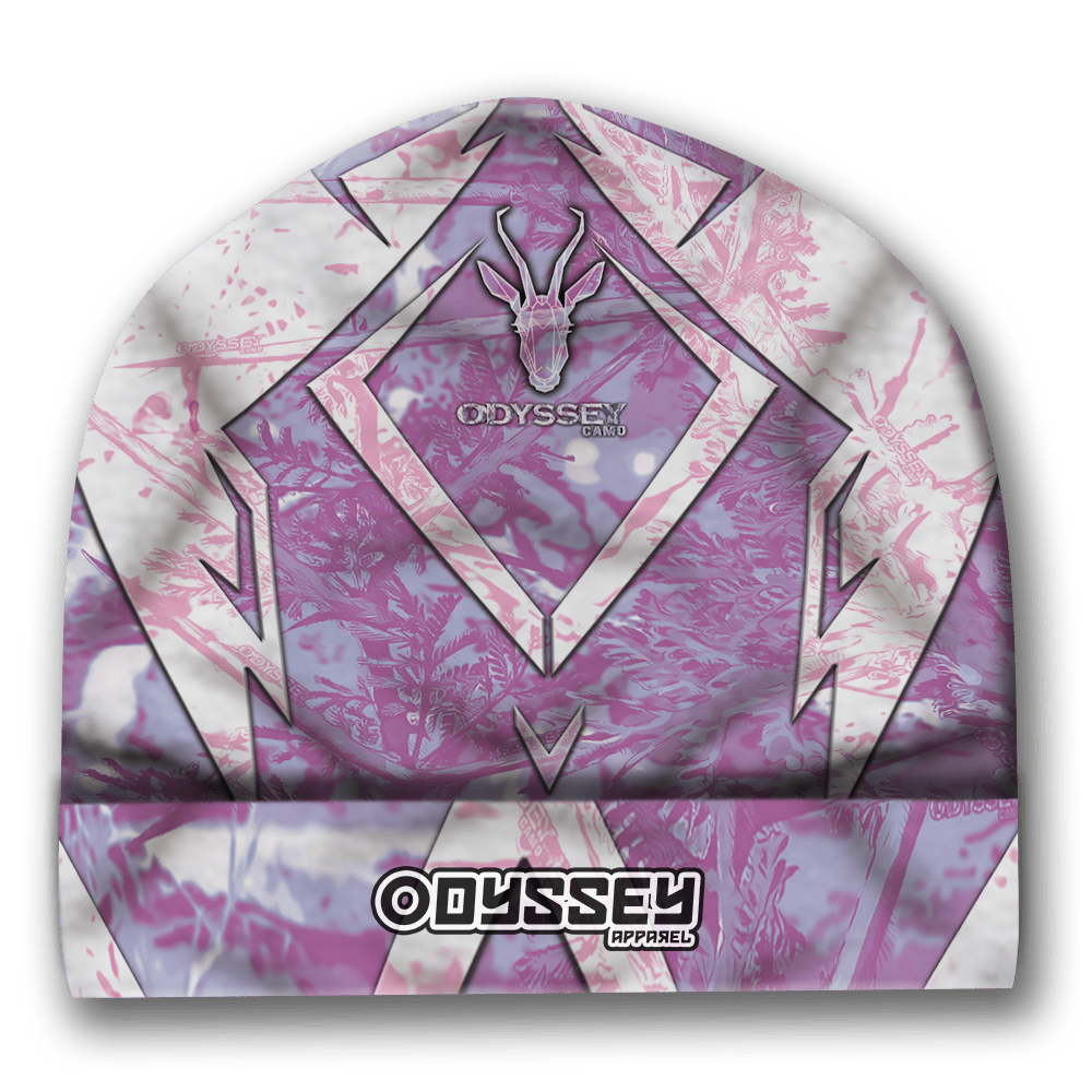 pink camo springbok beanie
