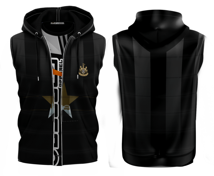 New Castle Black Hoodie Sleeveless