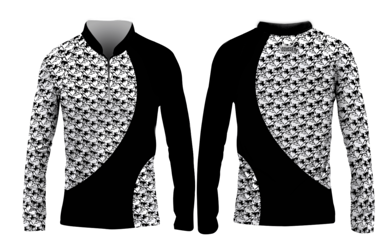 horse riding shirt bw black