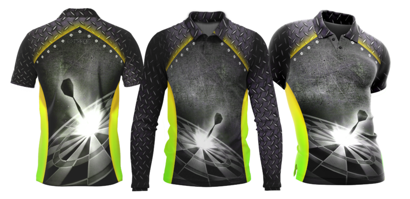 odyssey darts shirt metal green