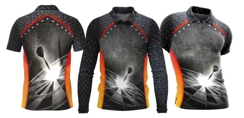 odyssey darts shirt metal orange