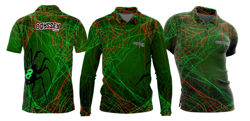 odyssey pool shirt spider green