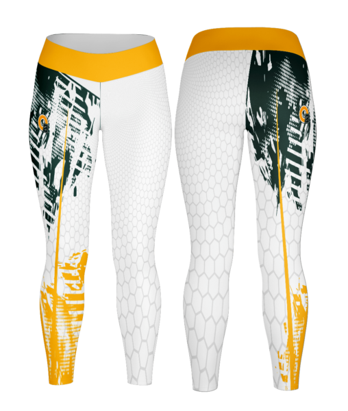 south african hexagon leggings white