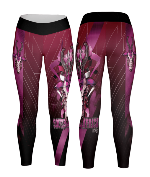 metallic south african pink leggings