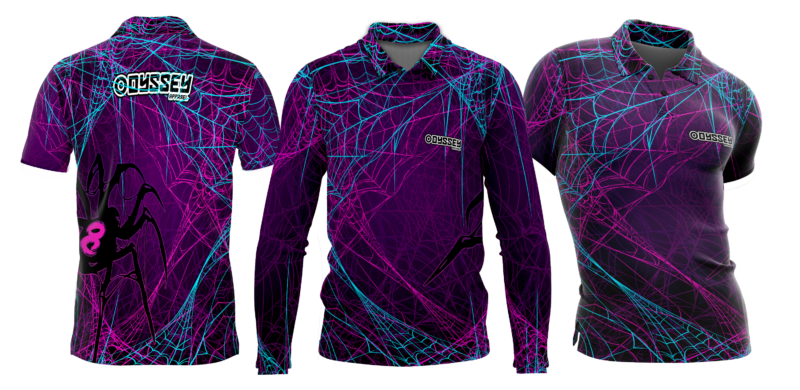 odyssey pool shirt spider pink