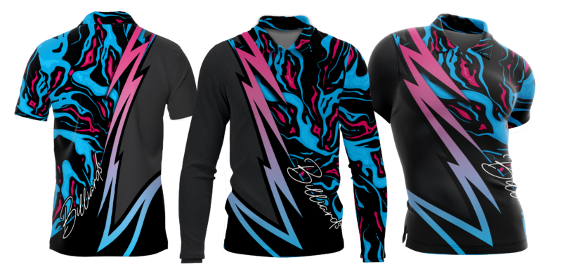 odyssey pool shirt thunder pink blue