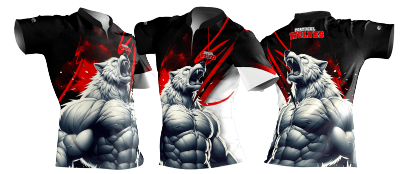 mascot shirt portugal wolves white