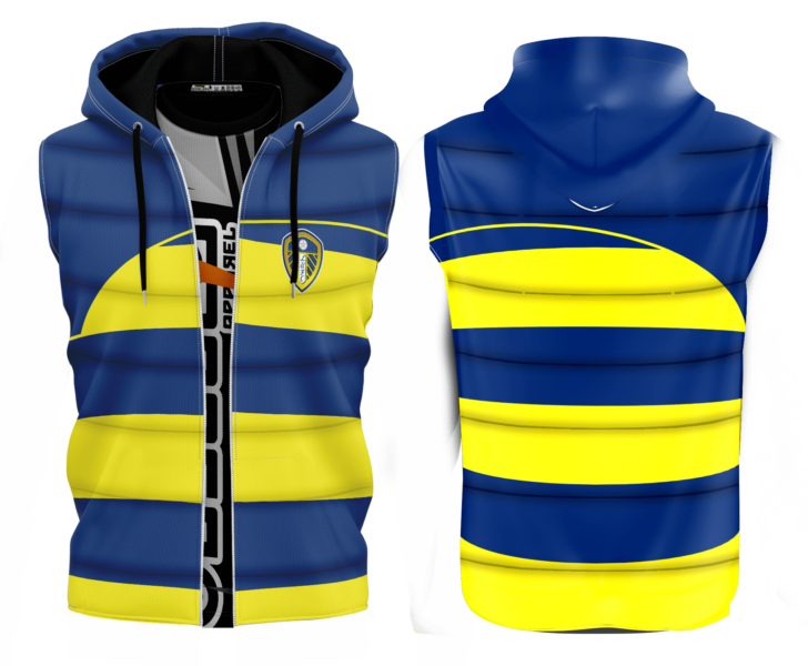 Leeds Hoodie Blue Sleeveless