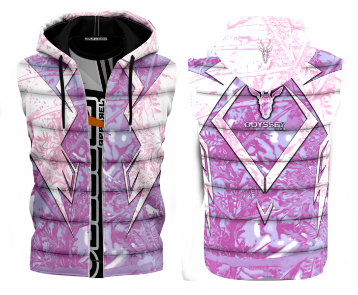 pink springbok sleeveless jacket