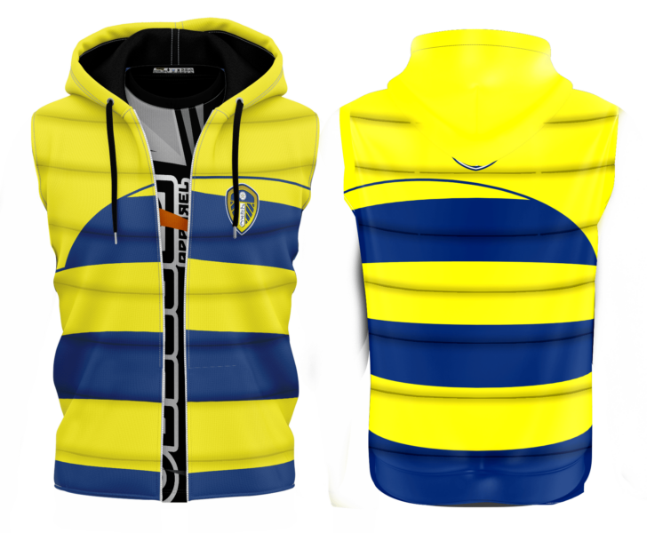 Leeds Yellow Hoodie Sleeveless