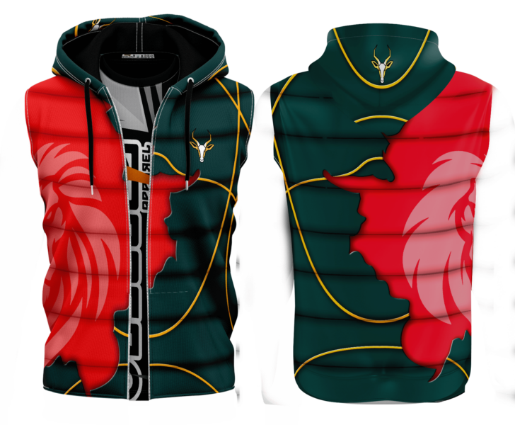 springbok lions sleeveless jacket