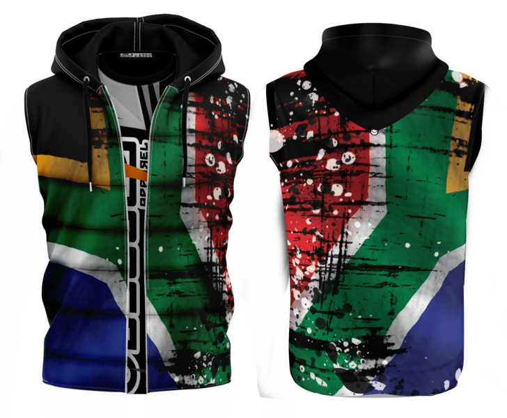 south african flag sleeveless jacket graphic