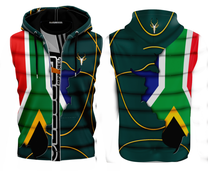 springbok rsa flag sleeveless jacket
