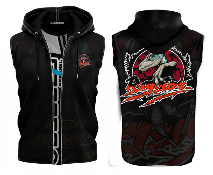 kiddies raptor sleeveless jacket red