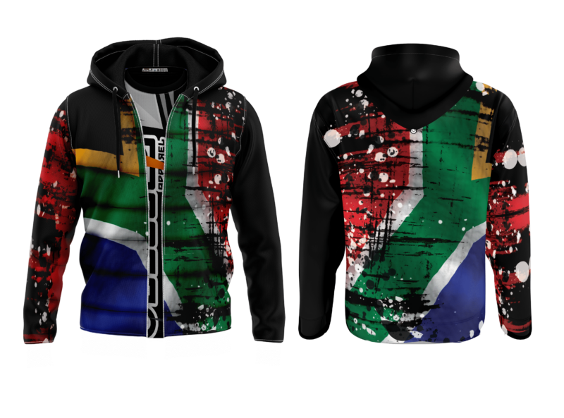 south african flag hoodie graphic