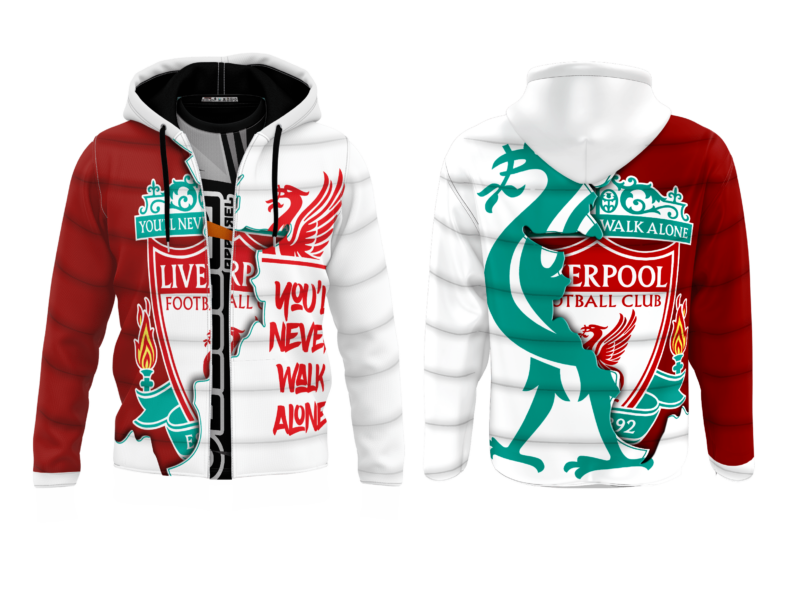 red white liverpool hoodie