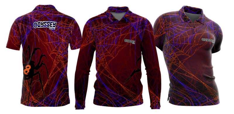 odyssey pool shirt spider red