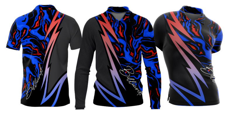 odyssey pool shirt thunder red blue