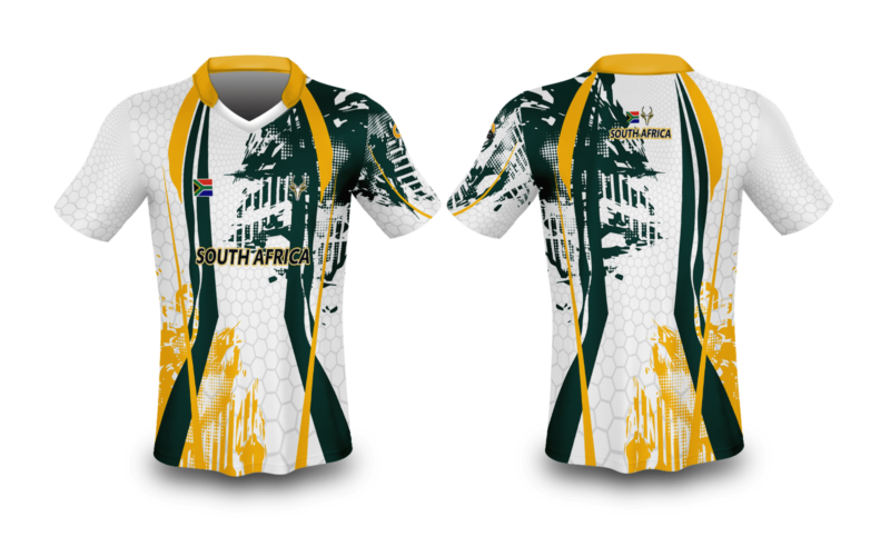 south african hexagon shirt white