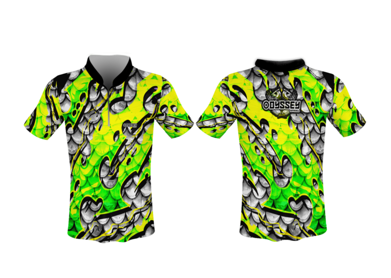 scales green fishing shirt