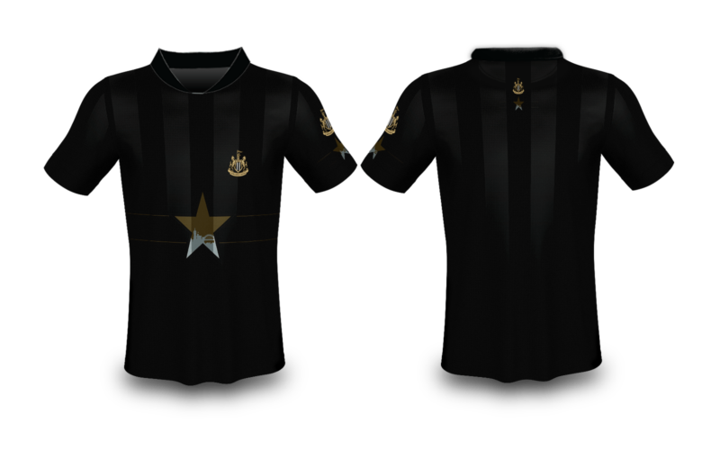 new castle black supporters shirt