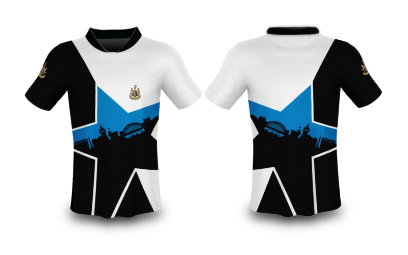 new castle blue supporters shirt