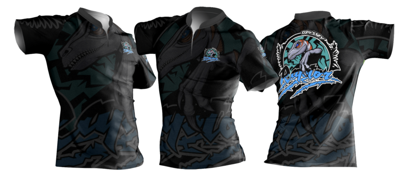 kids raptor shirt blue