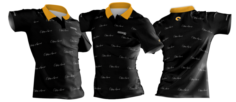 golf shirt odyssey apparel text