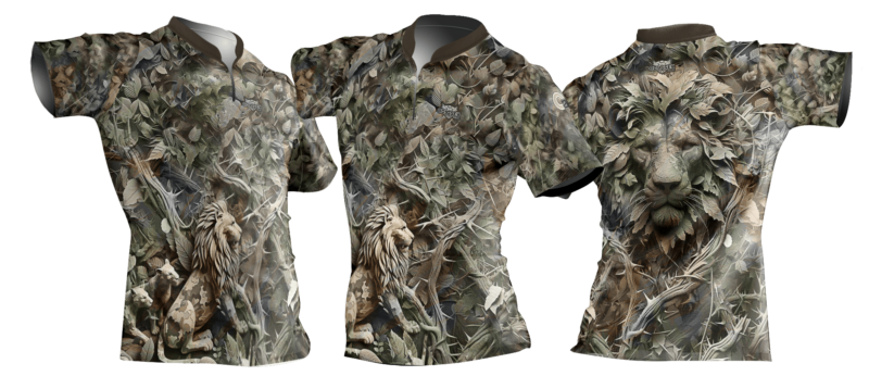 camo shirt 3d model lion