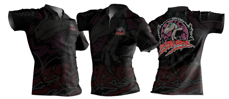 kids raptor shirt red