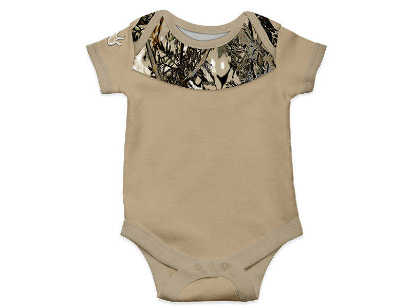 khaki springbok baby onesie