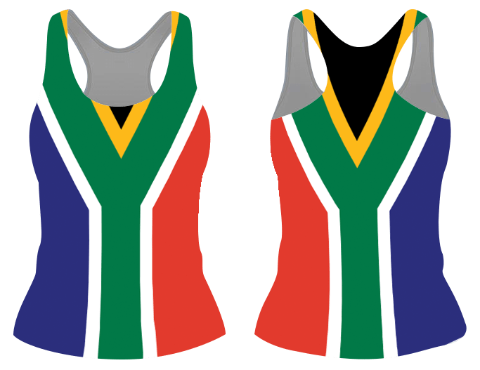 south african flag tank top plain