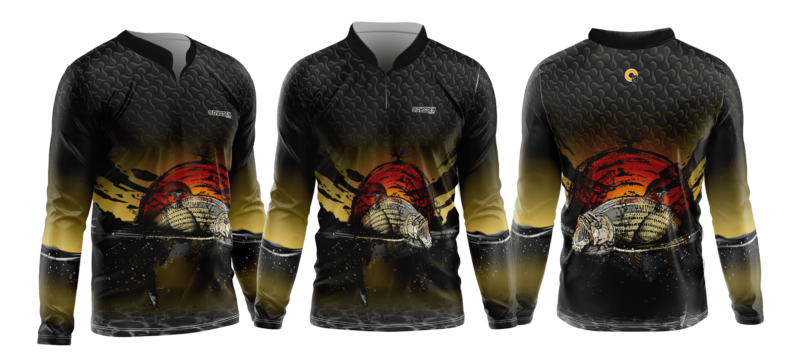 tigerfish d57 black fishing shirt