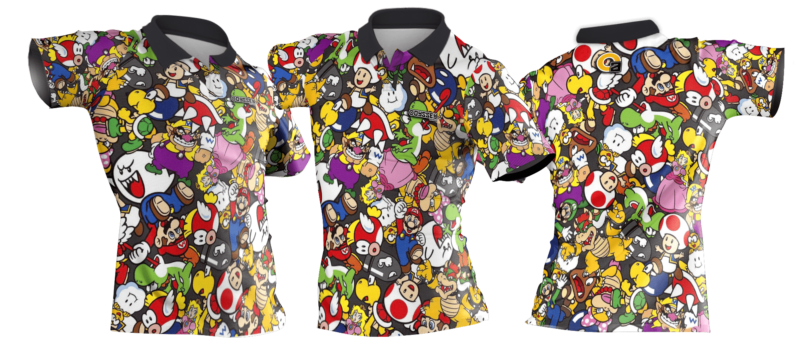 retro gaming golf shirt