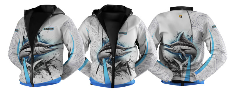 Jacket Hoodie | Design #58 Marlin White