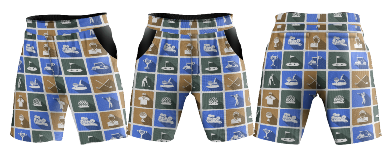 Golf | Shorts | Patterns Blue