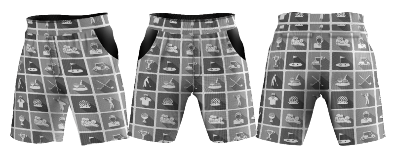 Golf | Shorts | Patterns Grey