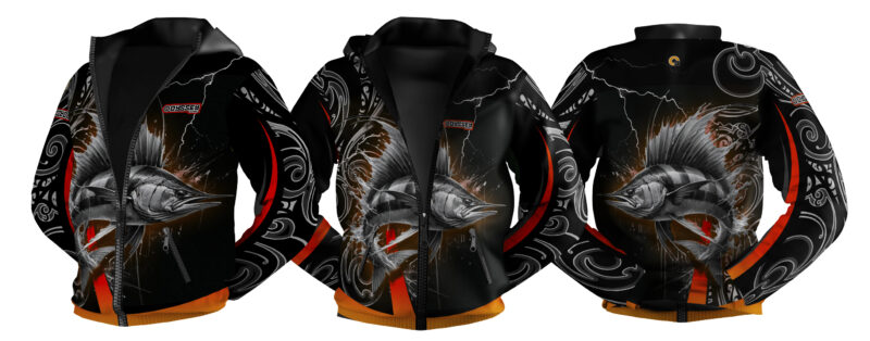 Jacket Hoodie | Design #58 Sailfish Black