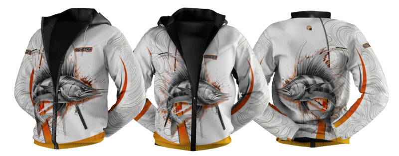 Jacket Hoodie | Design #58 Sailfish White