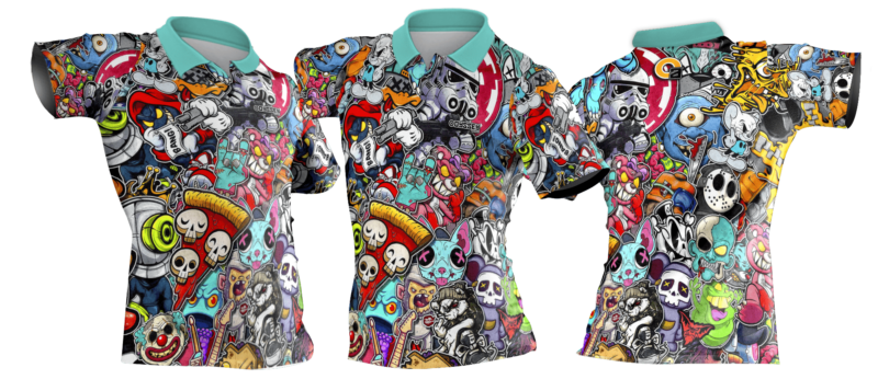 golf shirt graffiti design 1