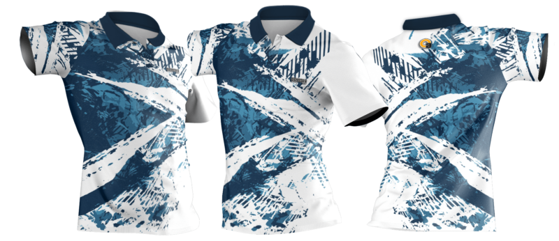 golf shirt white scatter