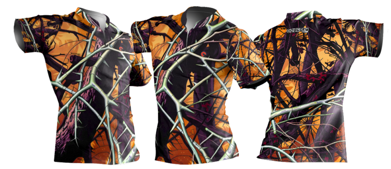 ladies camo shirt syck orange