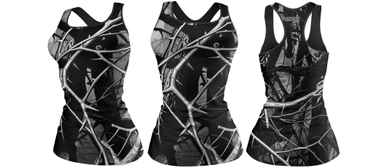 Ladies Camo Tank top - Camo Syck - B&W