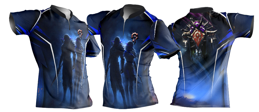 gaming shirt elven hunter blue