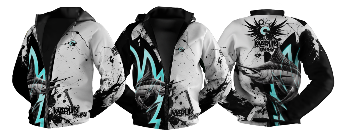 Sublimation Fishing Jacket/Hoodie - D# 68 Marlin