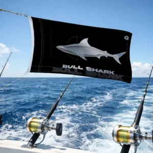 Lines Boat Fish Flag - Bull Shark