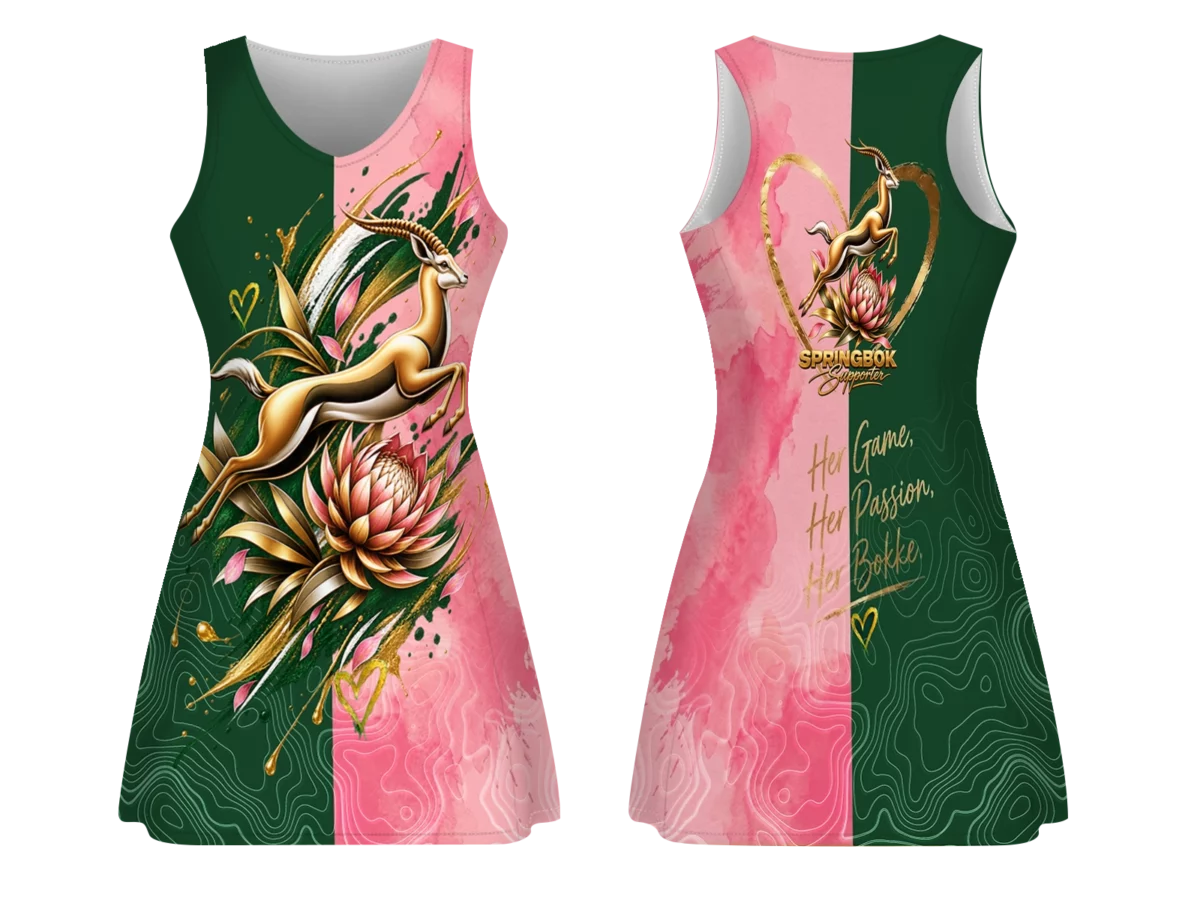 Rugby Dress – Springbok Pink