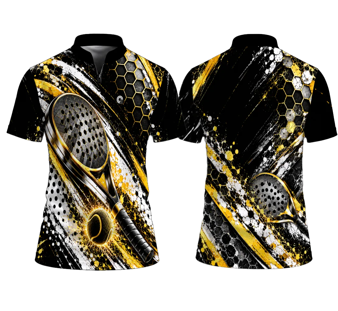 black padel shirt