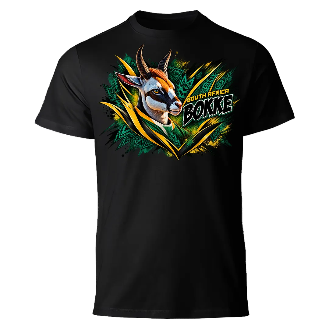 springbok portrait mascot shirt