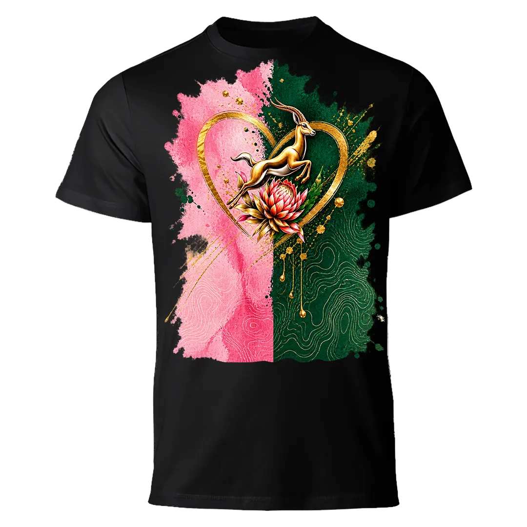 pink springbok heart shirt